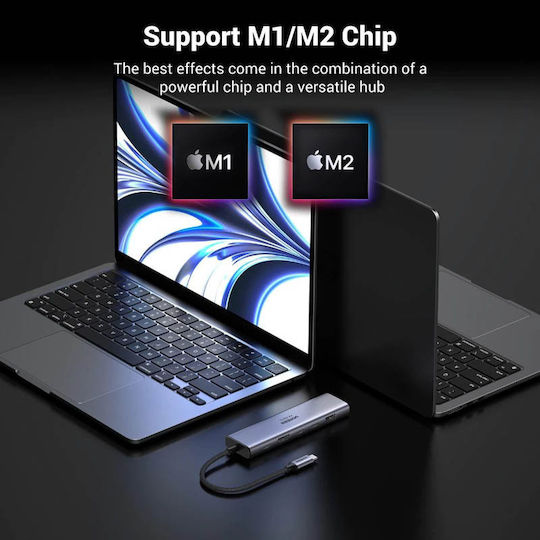Ugreen CM511 Stație de Andocare USB-C cu HDMI 4K PD Gri