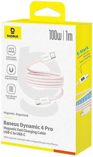 Baseus Cablu Dynamic USB 2.0 USB-C Masculin - USB-C 100W PD Roz 1m P10385200411-00
