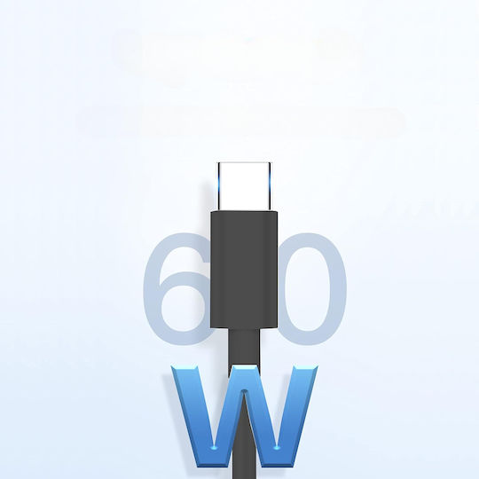Usb Type-c To Usb-c Cable Fast Charging 60w 1.8 M Black