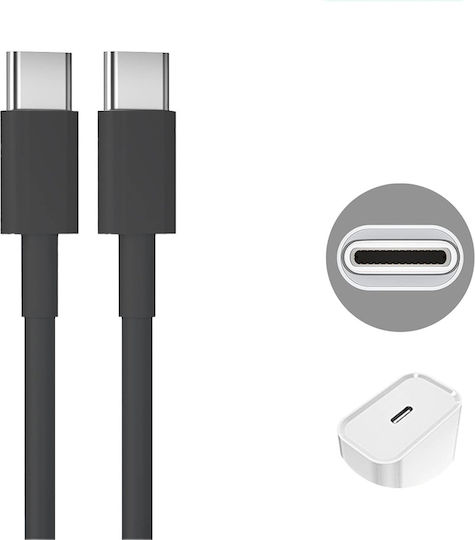 Usb Type-c To Usb-c Cable Fast Charging 60w 1.8 M Black