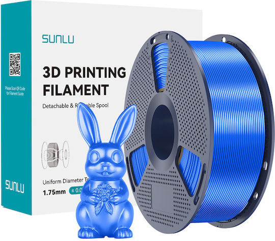 Sunlu Silk PLA+ 3D Printer Filament 1.75mm Μπλε 1kg 1τμχ (Spool)