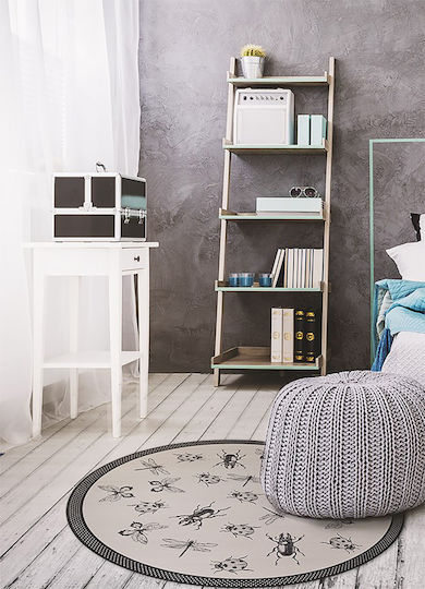 Tulup Χαλί Στρογγυλό Γκρι Φ130cm