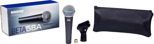 Shure Beta 58A Σετ Δυναμικό Μικρόφωνο XLR Χειρός για Φωνητικά σε Γκρι Χρώμα Set