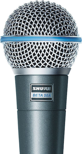Shure Beta 58A Σετ Δυναμικό Μικρόφωνο XLR Χειρός για Φωνητικά σε Γκρι Χρώμα Set