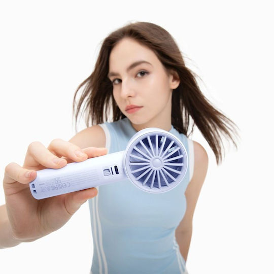 Jisulife Handheld Fan 10 4000mah Portable Usb Fan Blue