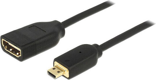 DeLock Converter micro HDMI male to HDMI female 1pcs 65687