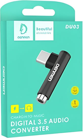 Ven-Dens Du03 Конвертор USB-C мъжки към 3.5mm мъжки Сребрист 1бр