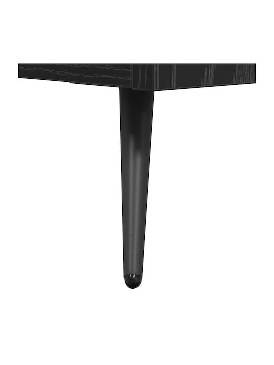 Sideboard aus Holz & Metall mit Schubladen Schwarze Eiche 69.5x34x90cm