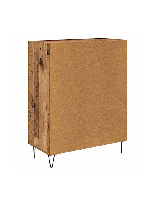 Holz Sideboard mit Schubladen Alt Holz 69.5x34x90cm