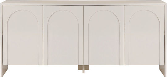 Bufet Aurelia din Lemn & Metal Crem 180x45x80cm