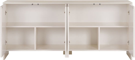 Bufet Aurelia din Lemn & Metal Crem 180x45x80cm