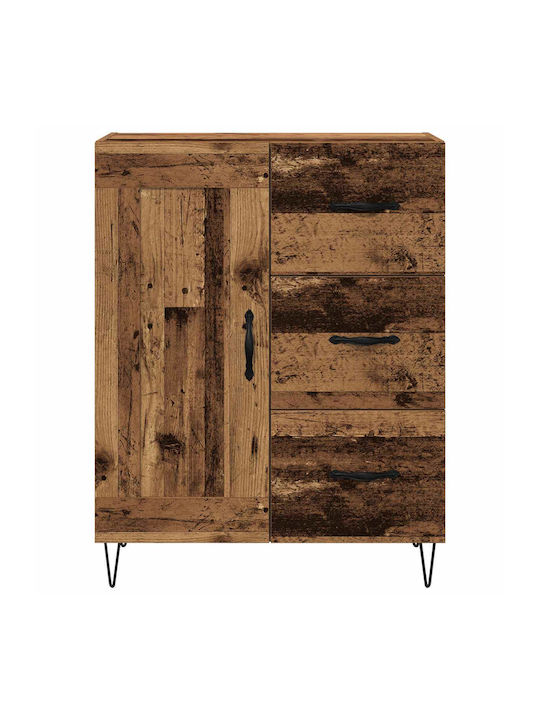 Holz Sideboard mit Schubladen Alt Holz 69.5x34x90cm
