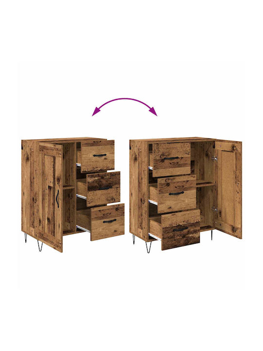 Holz Sideboard mit Schubladen Alt Holz 69.5x34x90cm