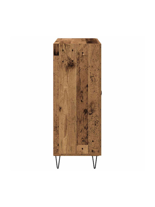 Holz Sideboard mit Schubladen Alt Holz 69.5x34x90cm