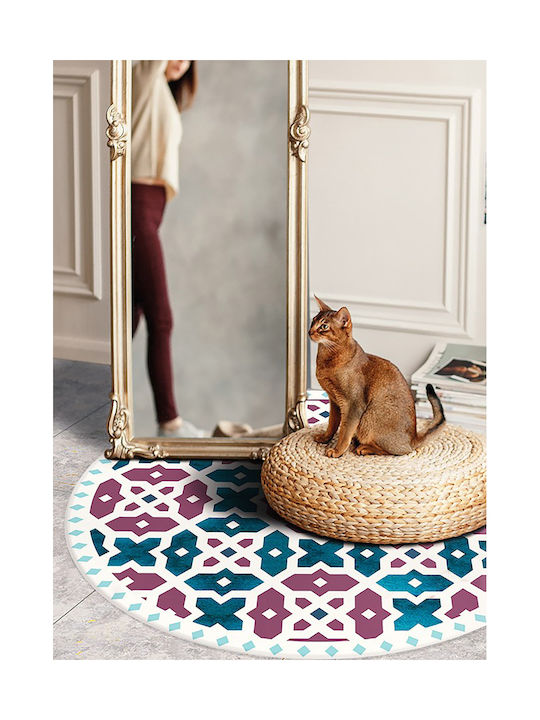 Tulup Round Rug Geometric Shapes Φ120cm