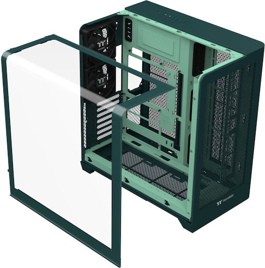Thermaltake View 390 Air Gaming Midi-Turm Computergehäuse mit Seitenfenster Transformative Teal