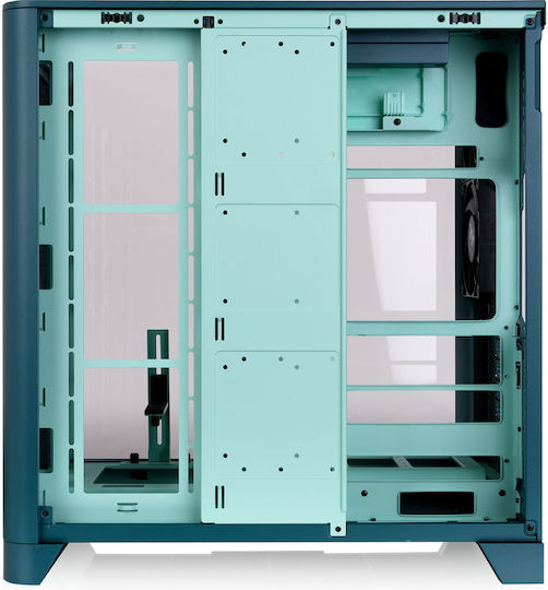 Thermaltake View 390 Air Gaming Midi-Turm Computergehäuse mit Seitenfenster Transformative Teal