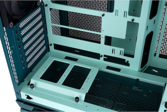 Thermaltake View 390 Air Gaming Midi-Turm Computergehäuse mit Seitenfenster Transformative Teal