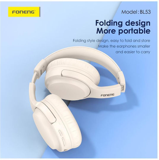 Foneng BL53 Căști Audio Over Ear Wireless Bluetooth cu 30 de Ore Autonomie Negre