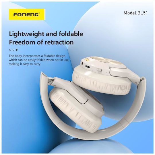 Foneng BL51 Fără fir Bluetooth Over Ear Căști cu 60 ore de Funcționare Negre