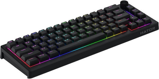 HATOR Skyfall 65 Gaming Μηχανικό Πληκτρολόγιο 65% με RGB φωτισμό (International English) HATOR Aurum Sterling