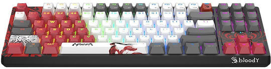 A4Tech Naraka S87 Gaming Mechanical Keyboard Tenkeyless with BLMS Red Plus Switches and RGB Lighting English US