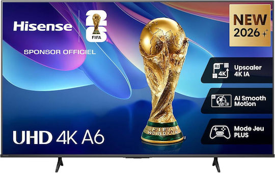 Hisense Smart Τηλεόραση 50" 4K UHD LED A6S HDR (2026) 50A6S