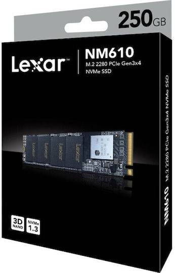 Lexar NM610 SSD 250GB M.2 Type with PCI Express 3.0 Connection