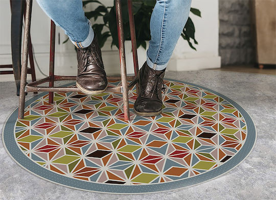 Tulup Runder Roter Wohnzimmer Teppich F100cm
