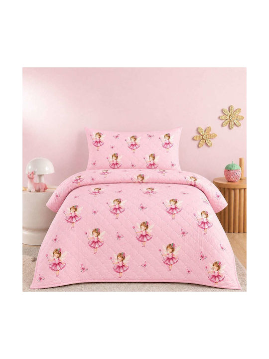 Astron Italy Kids Quilt Set Single with Pink Pillowcase 160x220cm