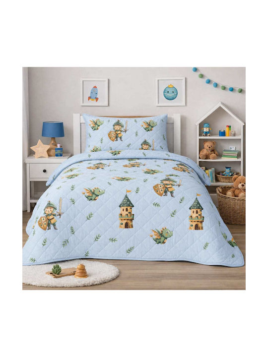 Astron Italy Kids Quilt Set Single with Pink Pillowcase 160x220cm