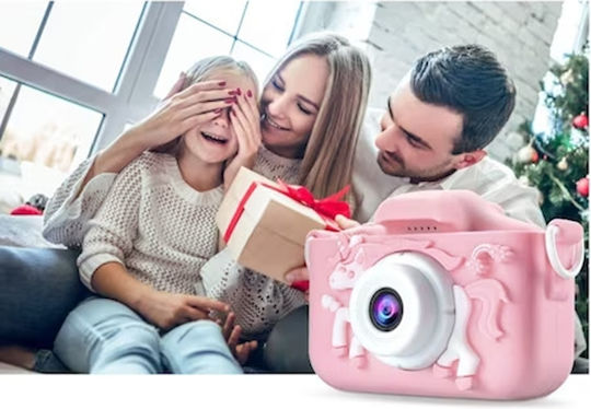 Full Hd Digital Camera Kids + Games Pink Unicorn