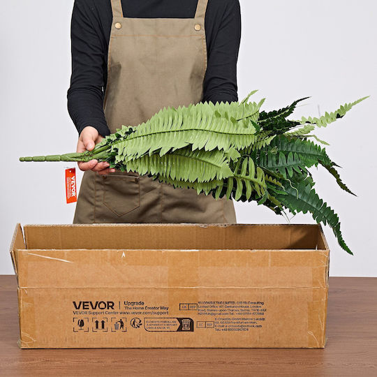 Vevor Ferigă Artificială Boston 114,3 Cm 63 Frunze Set 2 Bucăți Pentru Interior Exterior