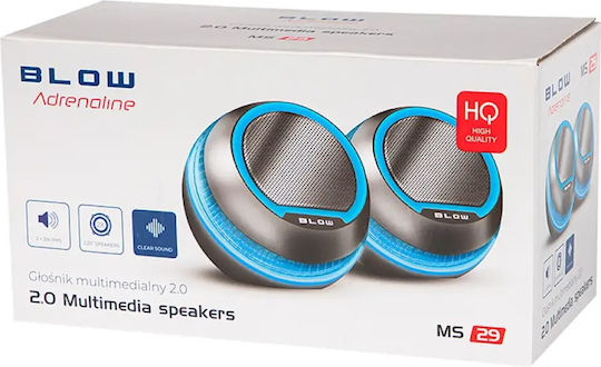 Blow MS-29 Ηχεία Υπολογιστή 2.0 με Ισχύ 6W Μαύρα