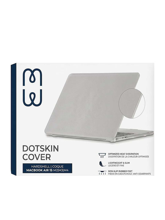 Mw Неплъзгащ Се Текстуриран Твърд Калъф Macbook Air 15-инчов Dotskin Модел Прозрачен