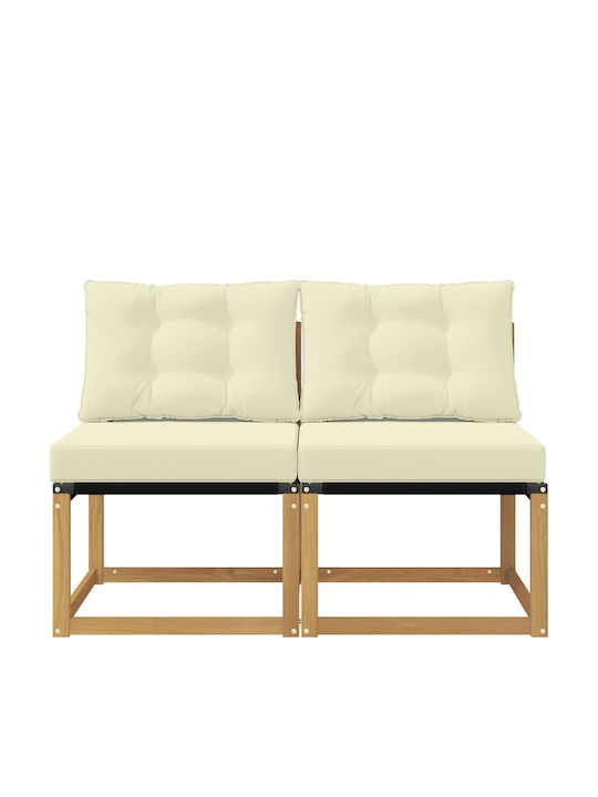 Zweisitziges Outdoor-Sofa Hölzernes mit Kissen