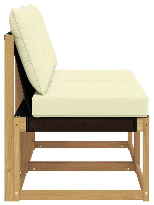 Zweisitziges Outdoor-Sofa Hölzernes mit Kissen