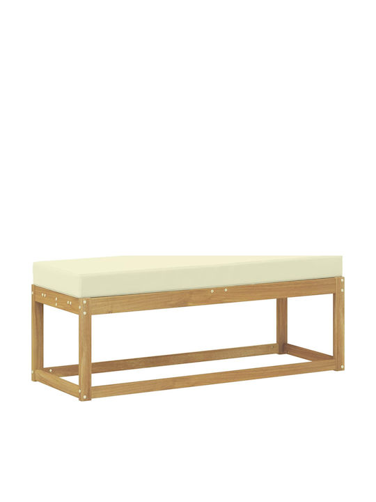 Bancă De Exterior Din Lemn Cu Perne 115x43x45cm
