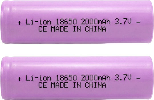 Avizar Пакет 2 3.7v 2000mah Компактни Електронни Презареждаеми Литиеви Батерии Розови