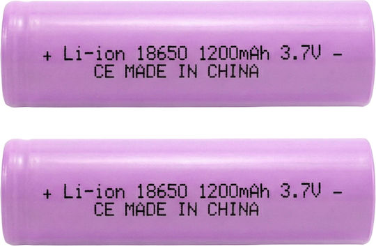Avizar Pachet 2 Baterii Reîncărcabile Litiu Electronice Compacte 3.7v 1200mah Roz