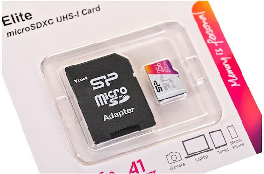 Silicon Power microSDXC 256GB U1 V10 A1 UHS-I Cu Adaptor