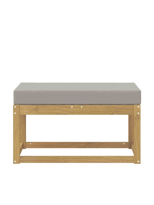 Bancă De Exterior Din Lemn Cu Perne 80x43x45cm