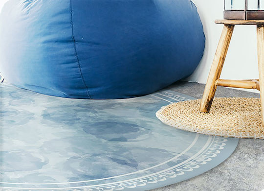 Tulup Badematte Rund 010260360840000019772 Blaue Breite 50cm