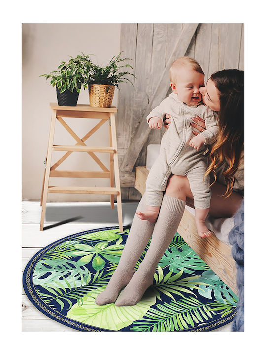 Tulup Round Bath Mat 010260360880000019767 Green Ø90cm