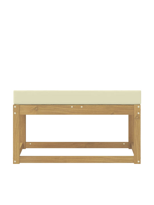 Bancă De Exterior Din Lemn Cu Perne 80x43x45cm
