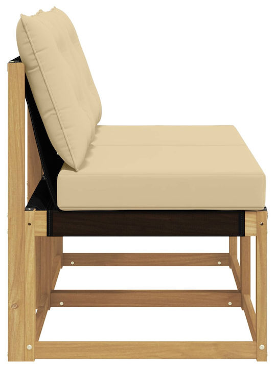 vidaXL Zweisitziges Outdoor-Sofa Hölzernes mit Kissen
