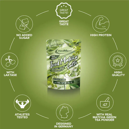 IronMaxx Iced Matcha Latte Protein Whey 400g