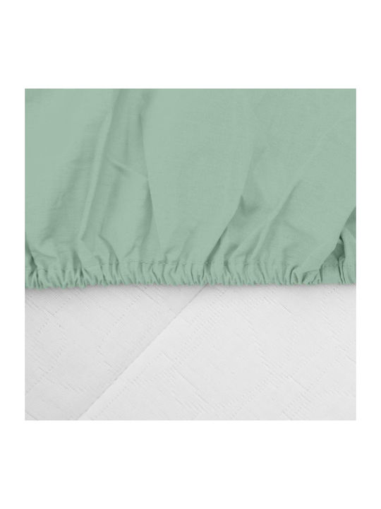 Heinner King Size Bettlaken mit Gummibettlaken 180x200cm Grüne