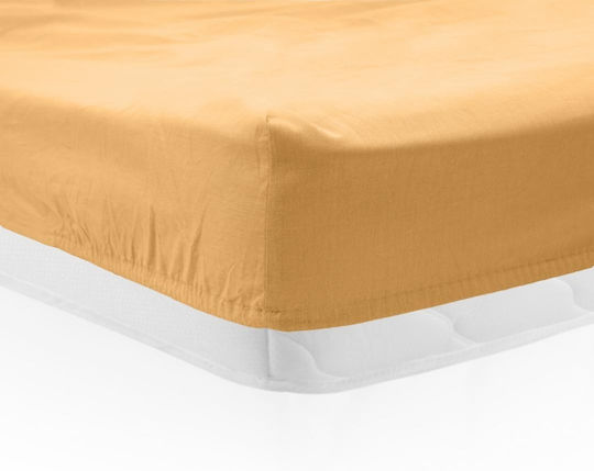 Heinner Cearceaf de Pat Super Dublu 160x200 cm cu Elastic Galben