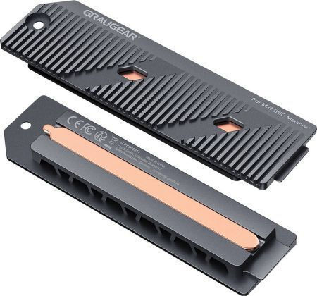 Graugear M.2 Heat Pipe Cooler For Playstation5 Slim And Pro Black Gray